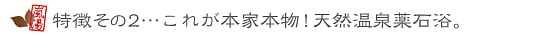 これが本家本物!天然温泉薬石浴。 これが本家本物!天然温泉薬石浴。